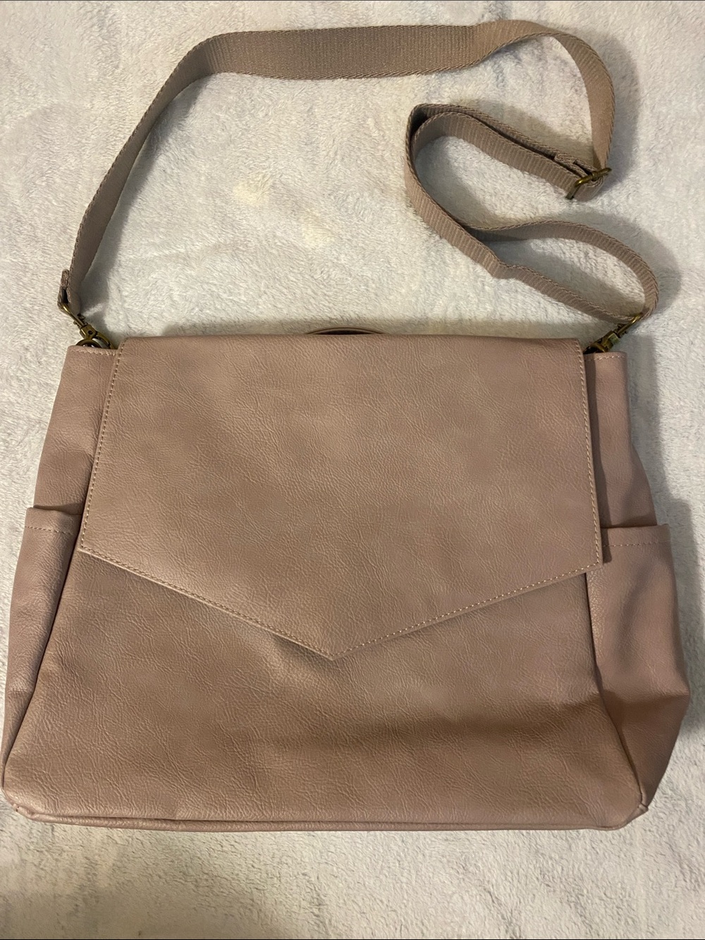 Thirty-One Stone Distressed Pebble On Point Backpack/Laptop Bag Purse in Blush.